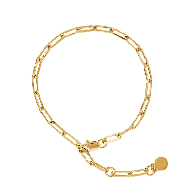 Linea armbånd i 18 karat forgyldt sølv fra MerlePerle 16+3 cm